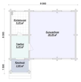 Проект беседки из дерева G-065 G-065