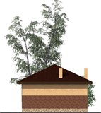 Проект хоз. постройки G-064. Кирпичная баня G-064