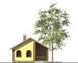 Проект хоз. постройки G-058. Сауна с гаражом G-058