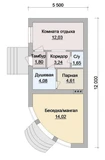 Проект одноэтажной бани G-043 G-043