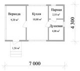 Проект каркасной летней кухни G-083 G-083