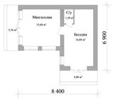 Проект беседки из кирпича G-085 G-085