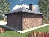 Проект хоз. постройки G-085. Беседка из кирпича G-085