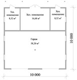 Проект хоз. постройки G-086. Каркасный гараж G-086