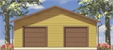 Проект хоз. постройки G-086. Каркасный гараж G-086