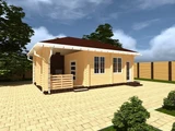 Проект деревянной летней кухни G-087 G-087