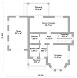 Проект дома D-142. Кирпичный дом с гаражом D-142