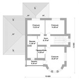 Проект дома D-142. Кирпичный дом с гаражом D-142