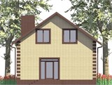 Проект дома B-301. Недорогой дом с мансардой B-301