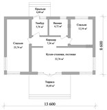Проект дома B-303. Дом с плоской крышей B-303
