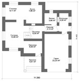 Проект дома B-307. Современный кирпичный дом B-307