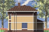 Проект дома B-300. Дом с гаражом 150 м B-300
