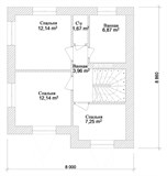 Проект дома B-308. Красивый двухэтажный дом с гаражом B-308