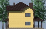 Проект дома D-146. Дом из кирпича, двухэтажный, с гаражом D-146