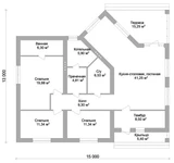 Проект дома 15 на 13 м B-319 B-319