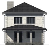 Проект дома B-321. Узкий кирпичный дом B-321