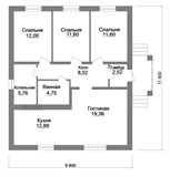 Проект дома A-066. Недорогой дом до 100 м2 A-066 Проект дома A-066. Недорогой дом до 100 м2 A-066