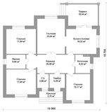 Проект дома C-264. Красивый одноэтажный дом из кирпича C-264