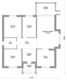 Проект дома B-326. Дом одноэтажный 3 спальни B-326