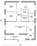 Проект жилого дома 1 этаж B-328 B-328