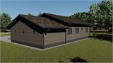 Проект одноэтажного дома из бруса B-329 B-329
