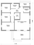 Проект дома 12 на 15 одноэтажный B-330 B-330