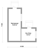 Проект хозблока для дачи G-093 G-093