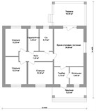 Проект одноэтажного дома с террасой 13 на 14 B-335 B-335